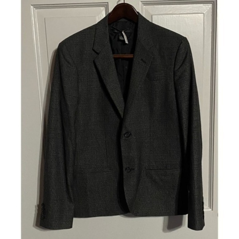 Marc by Marc Jacobs Black Wool Blend Woven Blazer Jacket Size Medium NWT